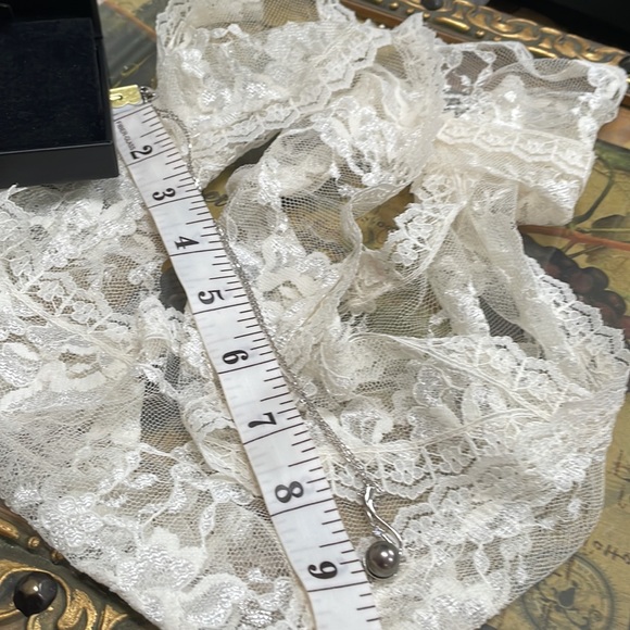 Chaulri Tahitian Black Pearl Pendant Sterling 925 Necklace - Picture 6 of 16